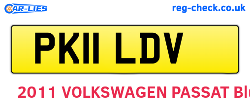 PK11LDV are the vehicle registration plates.