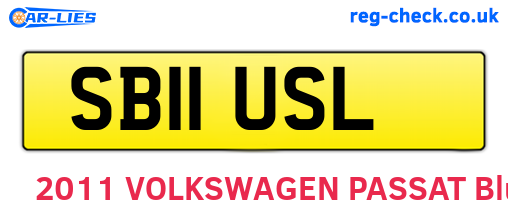 SB11USL are the vehicle registration plates.