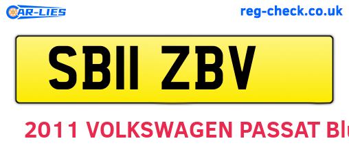 SB11ZBV are the vehicle registration plates.