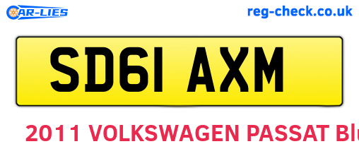 SD61AXM are the vehicle registration plates.