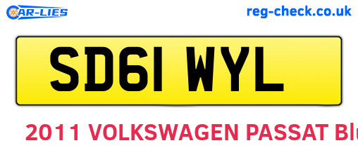 SD61WYL are the vehicle registration plates.