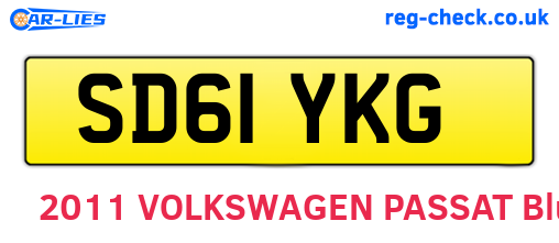 SD61YKG are the vehicle registration plates.