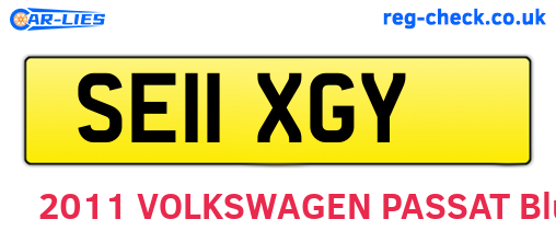 SE11XGY are the vehicle registration plates.