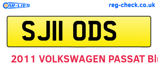 SJ11ODS are the vehicle registration plates.