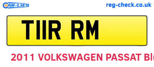 T11RRM are the vehicle registration plates.