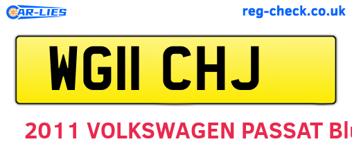 WG11CHJ are the vehicle registration plates.