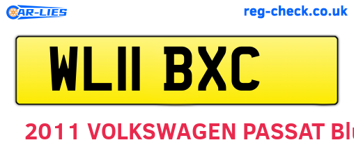 WL11BXC are the vehicle registration plates.