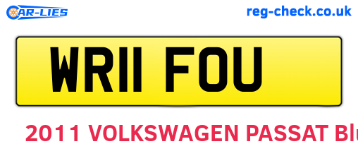 WR11FOU are the vehicle registration plates.