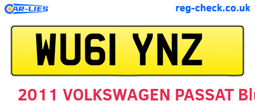 WU61YNZ are the vehicle registration plates.