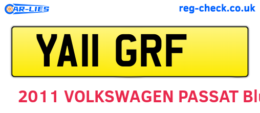 YA11GRF are the vehicle registration plates.