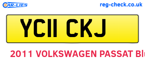 YC11CKJ are the vehicle registration plates.