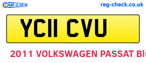YC11CVU are the vehicle registration plates.