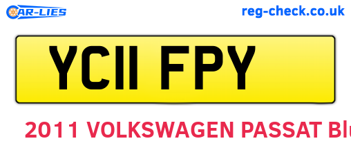 YC11FPY are the vehicle registration plates.
