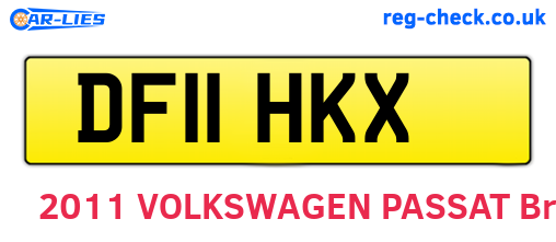 DF11HKX are the vehicle registration plates.