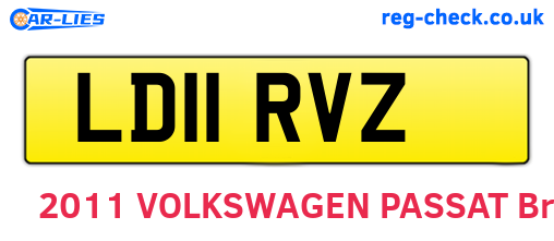 LD11RVZ are the vehicle registration plates.