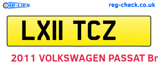 LX11TCZ are the vehicle registration plates.
