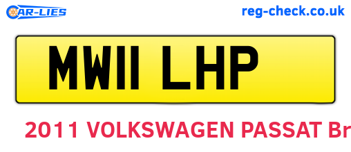 MW11LHP are the vehicle registration plates.