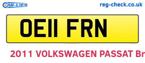 OE11FRN are the vehicle registration plates.