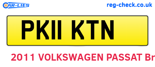 PK11KTN are the vehicle registration plates.