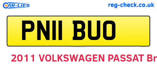 PN11BUO are the vehicle registration plates.