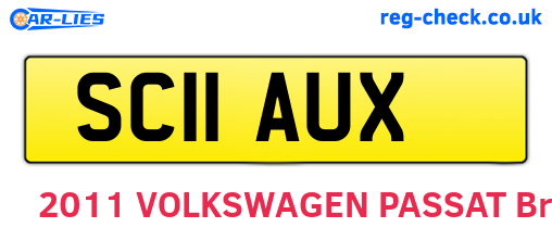 SC11AUX are the vehicle registration plates.