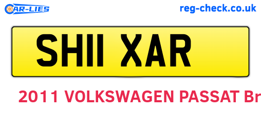 SH11XAR are the vehicle registration plates.