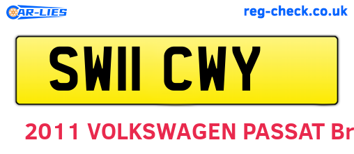 SW11CWY are the vehicle registration plates.