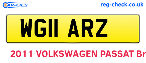 WG11ARZ are the vehicle registration plates.