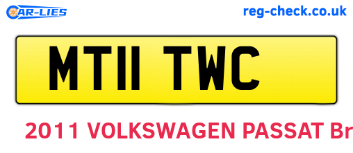 MT11TWC are the vehicle registration plates.