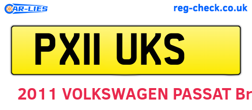 PX11UKS are the vehicle registration plates.