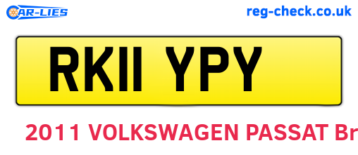RK11YPY are the vehicle registration plates.