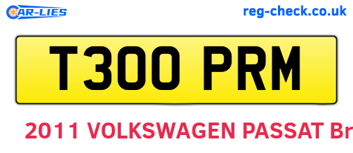T300PRM are the vehicle registration plates.