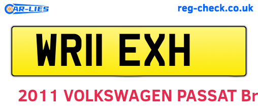 WR11EXH are the vehicle registration plates.