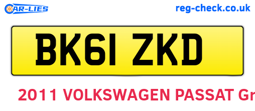 BK61ZKD are the vehicle registration plates.