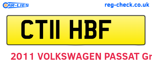 CT11HBF are the vehicle registration plates.
