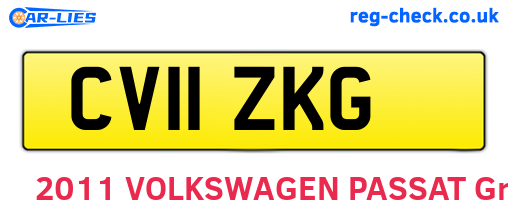 CV11ZKG are the vehicle registration plates.