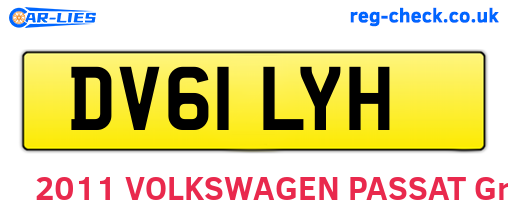 DV61LYH are the vehicle registration plates.