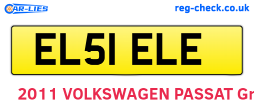 EL51ELE are the vehicle registration plates.