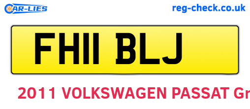 FH11BLJ are the vehicle registration plates.