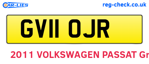 GV11OJR are the vehicle registration plates.