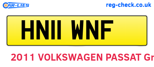 HN11WNF are the vehicle registration plates.