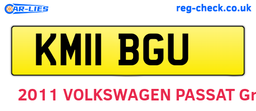 KM11BGU are the vehicle registration plates.