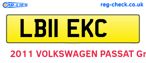 LB11EKC are the vehicle registration plates.
