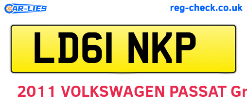 LD61NKP are the vehicle registration plates.