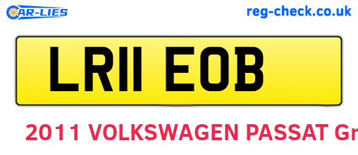 LR11EOB are the vehicle registration plates.