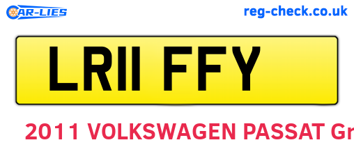 LR11FFY are the vehicle registration plates.