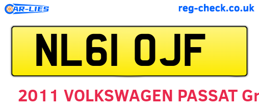 NL61OJF are the vehicle registration plates.