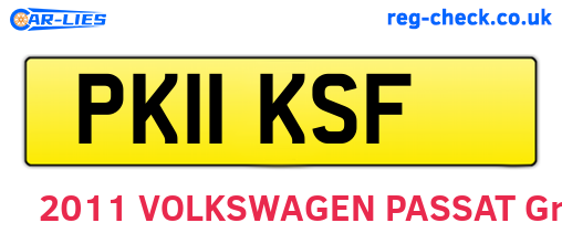 PK11KSF are the vehicle registration plates.