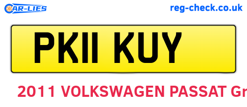 PK11KUY are the vehicle registration plates.