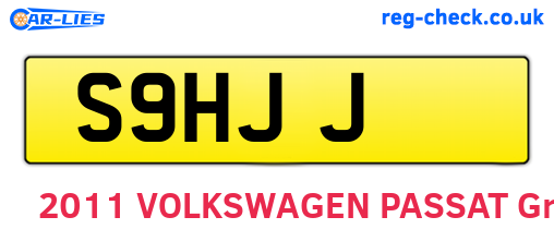 S9HJJ are the vehicle registration plates.